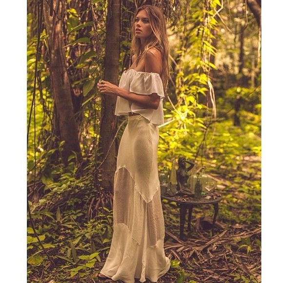 STONE COLD FOX SILK HOLY TOP BRIDAL WEDDING FREE PEOPLE REVOLVE FOR LOVE LEMONS - Picture 2 of 9